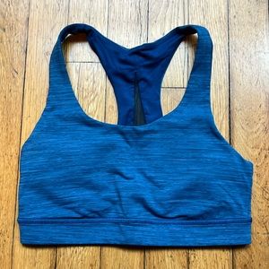 lululemon racerback sports bra | size 4 | blue